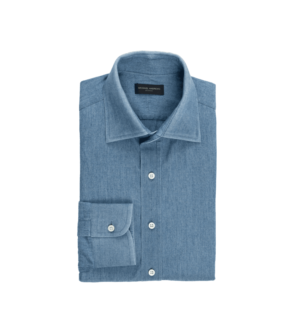 Denim Dress Shirt - He Spoke Style Shop