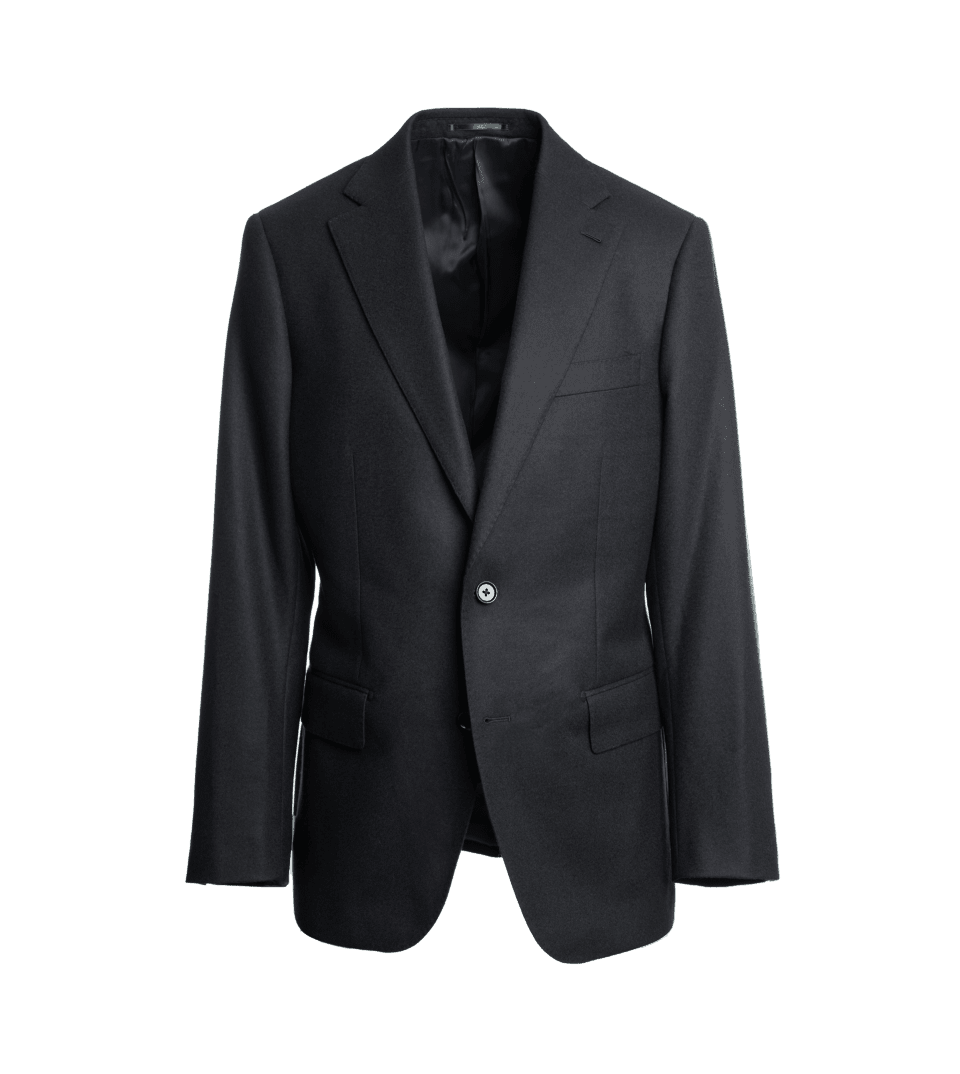 Black Flannel Suit Jacket - He Spoke Style Shop