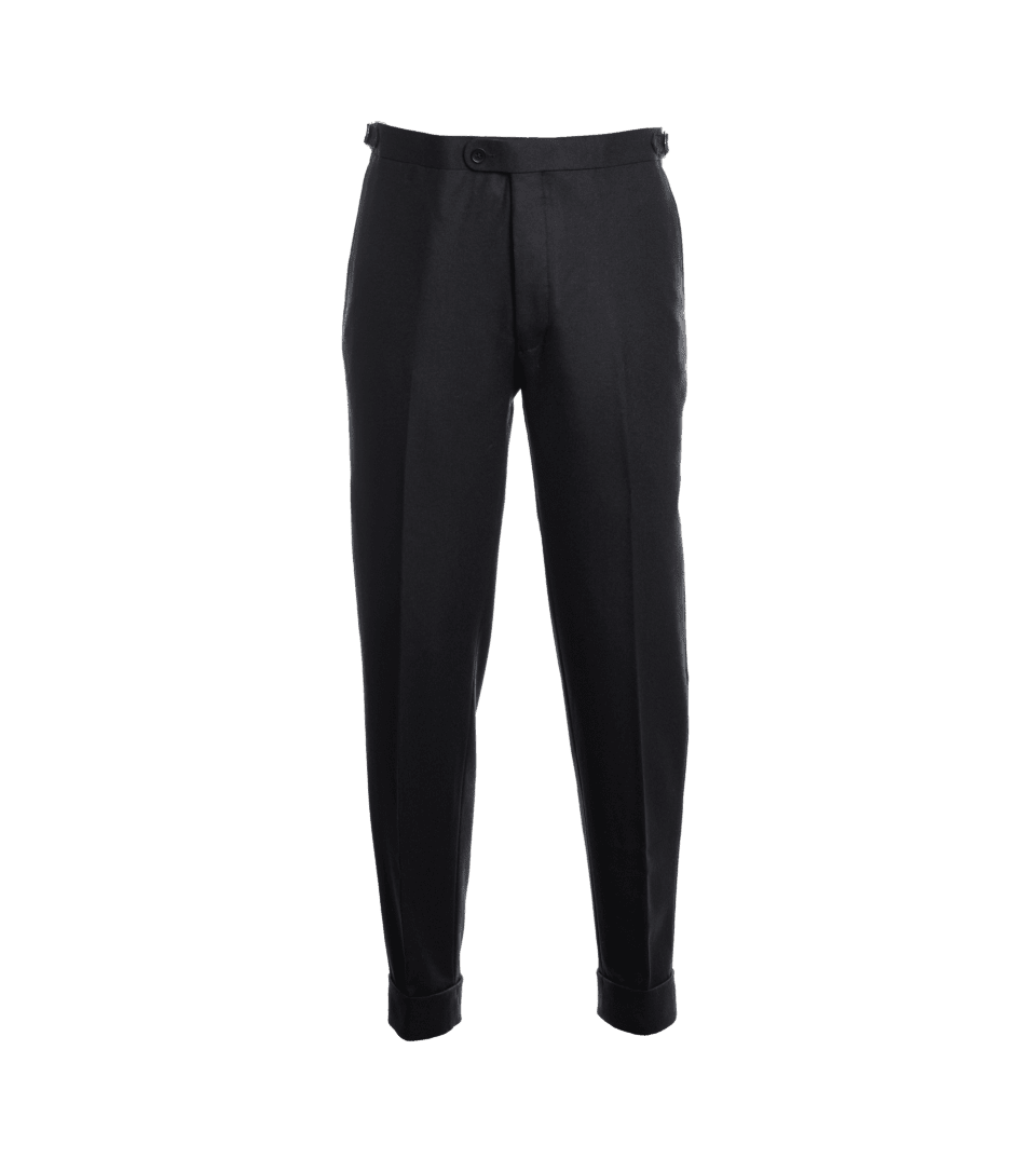 Black Flannel Suit Pants - He Spoke Style Shop