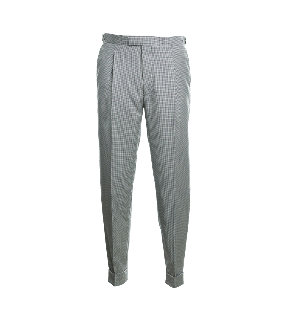 Black And White Puppytooth Suit Pants - He Spoke Style Shop