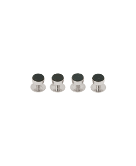 Codis Maya Bloodstone Tuxedo Studs (White Rhodium) - He Spoke Style Shop