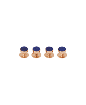 Codis Maya Lapis Lazuli Tuxedo Studs (Rose Gold) - He Spoke Style Shop