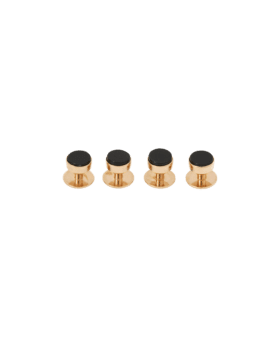 Codis Maya Onyx Tuxedo Studs (Rose Gold) - He Spoke Style Shop