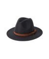 Lisanthus Wide Brim Fedora in Dark Gray