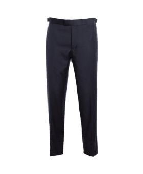 Midnight Blue Wool Tuxedo Pants – Custom Fit by He Spoke Style