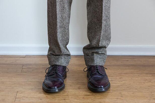 proper break in pants pant length full break