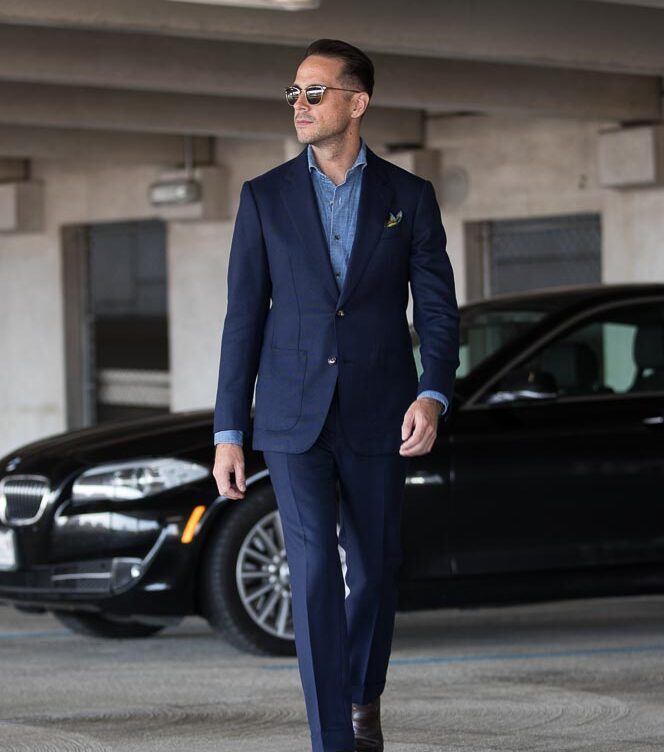 Want To Know How To Wear A Navy Suit Casually?