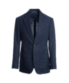 Navy Blue Hopsack Suit Jacket - He Spoke Style Shop