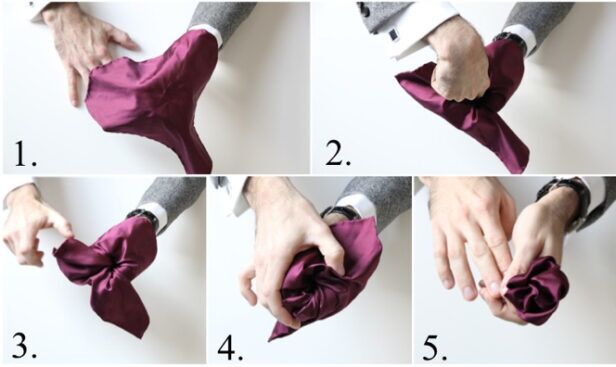 How To Fold a Pocket Square: Flower Fold - Baltimore Style Guy