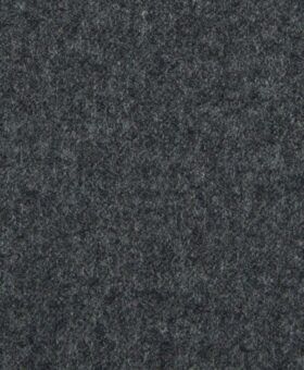 Charcoal grey mottled wool flannel suiting fabric, a close-up swatch
