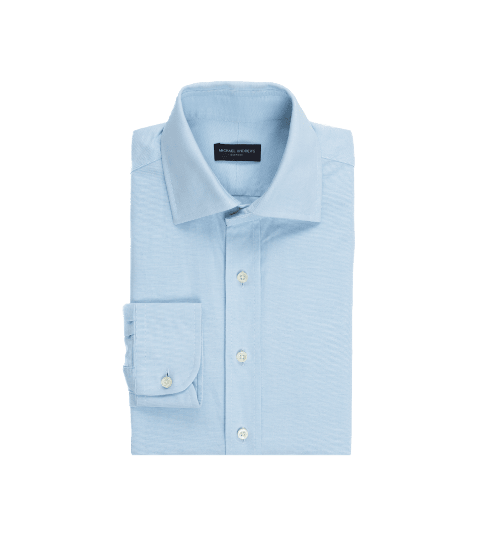 Ice Blue Oxford Cloth Dress Shirt - He Spoke Style Shop