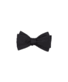 Black Silk Duchess Satin Bow Tie - He Spoke Style Shop