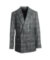 Gray Plaid Double-Breasted Flannel Suit - He Spoke Style