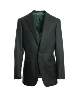 Forest Green Flannel Suit Jacket - He Spoke Style Shop