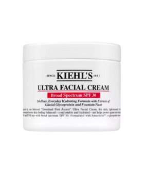 Ultra Facial Cream SPF 30 moisturizer in a white screw-top jar, packaging shot