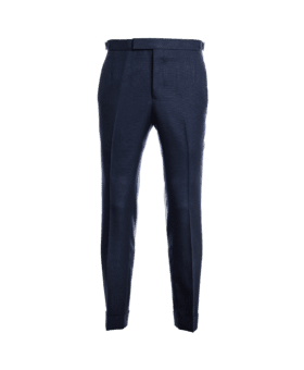 Navy Blue Hopsack Pants - He Spoke Style Shop