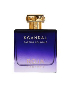 Scandal parfum cologne in purple ombré glass bottle with gold cap, product shot