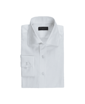 White Cotton Twill Dress Shirt - He Spoke Style Shop