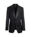 Black Wool Tuxedo Jacket – Custom Fit by He Spoke Style