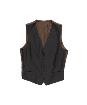 Brown Sharkskin Vest - He Spoke Style Shop