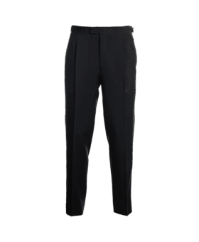 Black Wool Tuxedo Pants – Custom Fit by He Spoke Style