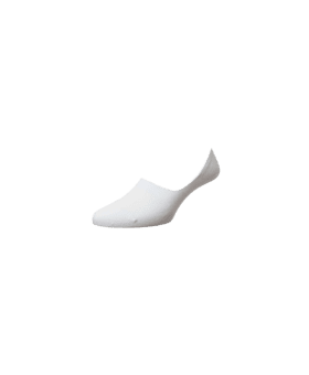 Pantherella Seville No-Show Cotton Socks - White - He Spoke Style Shop