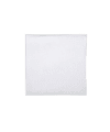 White linen pocket square with hand-rolled edges, flat lay