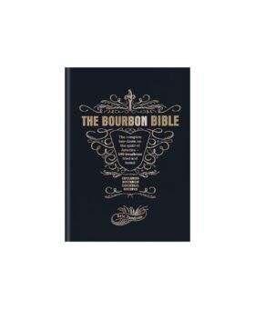 The Bourbon Bible hardcover book by Eric Zandona, navy cover with gold lettering, front view