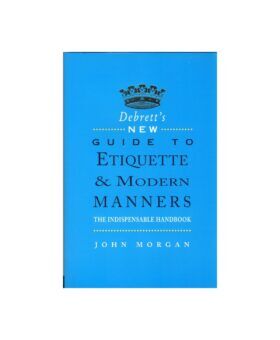 Blue paperback book cover, Debrett's New Guide to Etiquette & Modern Manners by John Morgan, front view