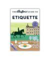 The Bluffer's Guide to Etiquette book cover with illustrated horse rider and place setting, front view