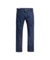 Levi's 501 straight-leg jeans in dark one-wash indigo denim, flat lay