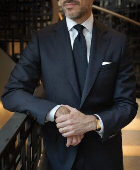 Classic Navy Blue Made-to-Measure Suit – Custom Fit by He Spoke Style
